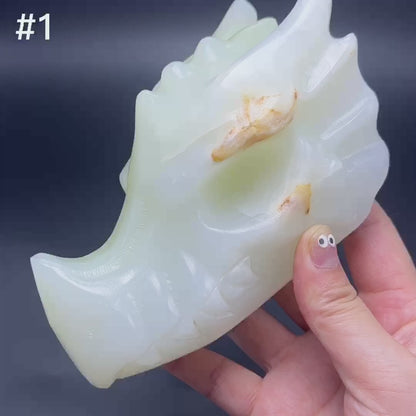 Afghan Jade Dragon Head